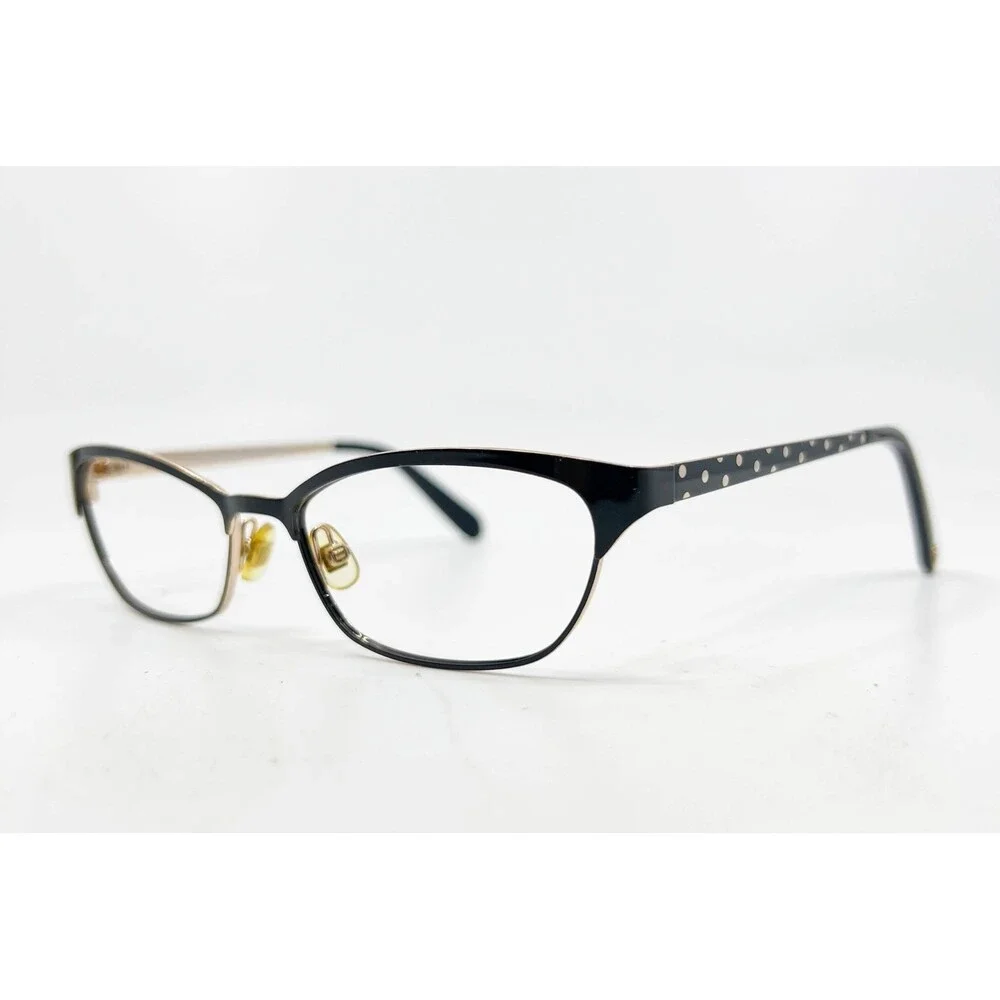 Kate Spade Eyeglasses Womens Black Polka Dot Leticia 0JCM 52-16-135